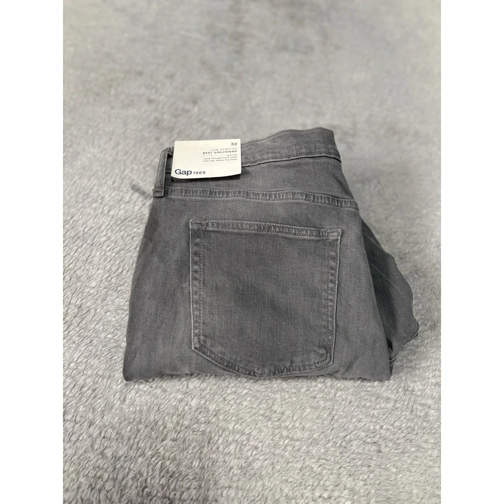 New Gap 1969‎ Women's Best Girlfriend Gray Jeans Low Stretch Size 32 Pants
